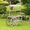 Vintiquewise Antique Rustic Solid Wood Display Rack, 3 Tier w/Wheels, Wood Wagon w/Shelves QI004639 - alternate 5